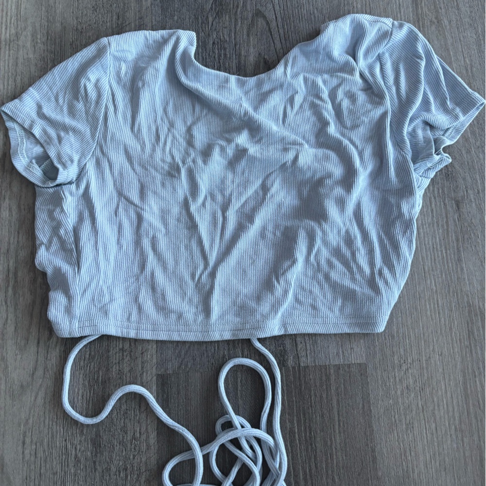 Light Blue Crop Top